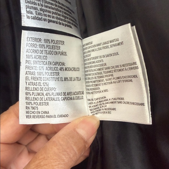 Michael Kors Black Puffer Jacket with Faux Fur Trim - Picture 12 of 13